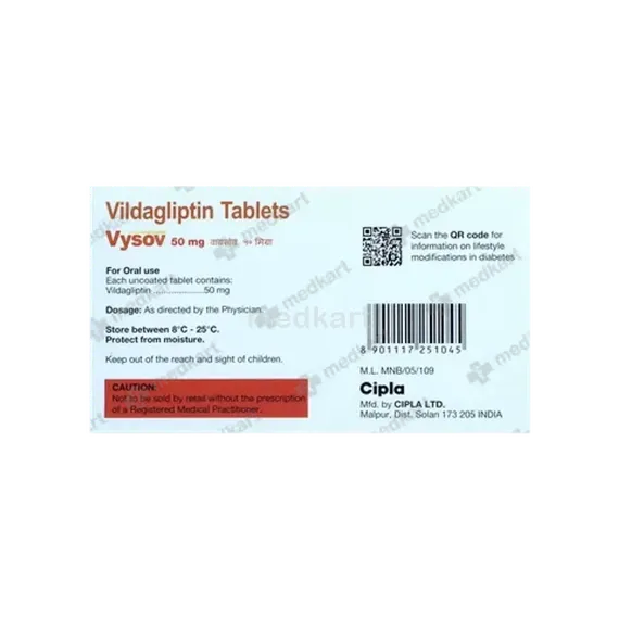 vysov 50mg tablet 15's